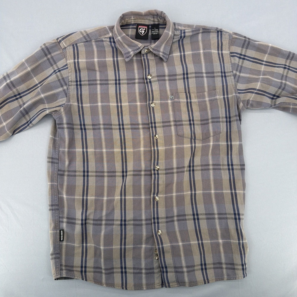 Gear 7 Flannel Shirt Men's Large Plaid Button Down Heavyweight Outdoor - Picture 3 of 9